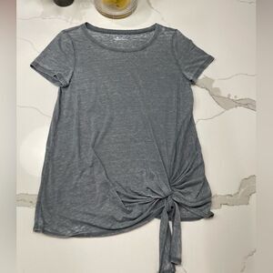 Susina burnout grey T-shirt with tie in front